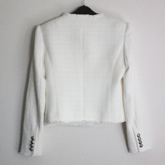 New Veronica Beard Olbia Tweed Jacket, Off White, Size 10 - Picture 7 of 12